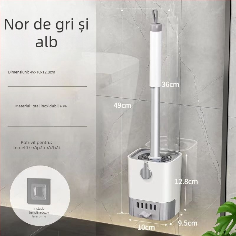Perie de toaletă, montaj pe perete, fără găuri, cu bază de scurgere, pentru uz casnic