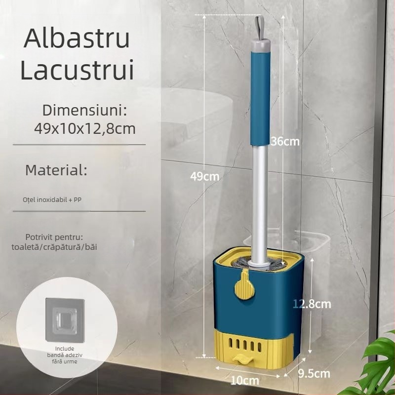 Perie de toaletă, montaj pe perete, fără găuri, cu bază de scurgere, pentru uz casnic