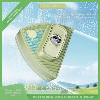 Curățător magnetic pentru geamuri, cu două fețe, rezervor de apă, corp din plastic, pentru uz casnic