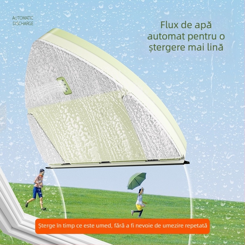 Curățător magnetic pentru geamuri, cu două fețe, rezervor de apă, corp din plastic, pentru uz casnic
