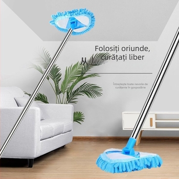 Mop triunghiular din chenille — curățare pe mai multe suprafețe: pereți, podele, plăci și plafoane