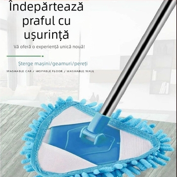 Mop triunghiular din chenille — curățare pe mai multe suprafețe: pereți, podele, plăci și plafoane