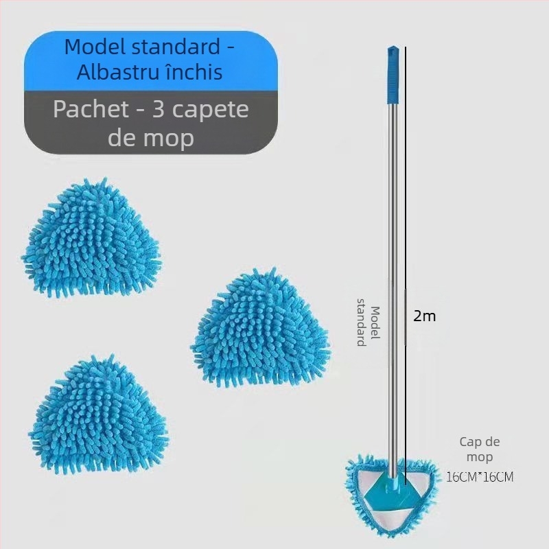 Mop triunghiular din chenille — curățare pe mai multe suprafețe: pereți, podele, plăci și plafoane