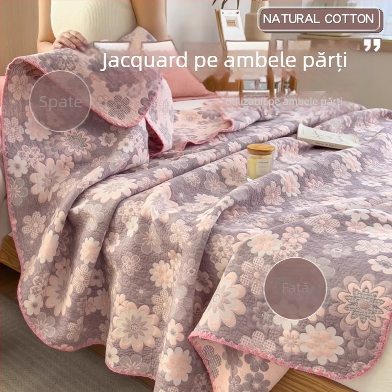 Cuvertură din tifon de bumbac, 3 straturi, 100% bumbac, 1.1–1.5 kg, vopsire reactivă