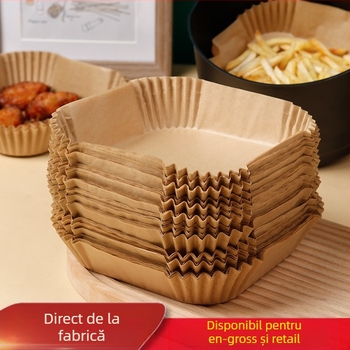 Hârtie de copt pătrată, cu acoperire din silicon, pentru friteuză cu aer, 38-40 g/m²
