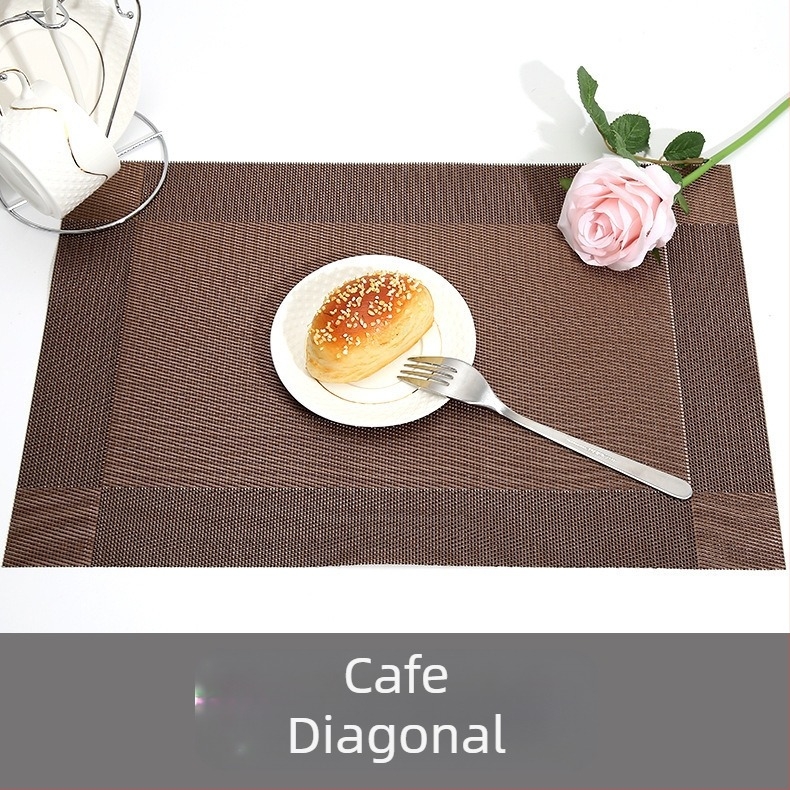 Suport de masă PVC în stil european modern minimalist, cu ramă diagonală dublă, impermeabil, rezistent la ulei, anti-arzire, izolație termică