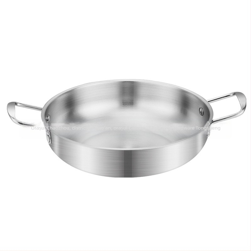 Oală de supă pentru tăiței în stil coreean, din oțel inoxidabil, uz casnic, neelectrică, compatibilă cu aragazul obișnuit