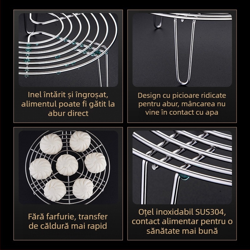 Raft triunghiular pentru abur din oțel inoxidabil 304 – Grilă de abur multifuncțional pentru uz casnic și comercial