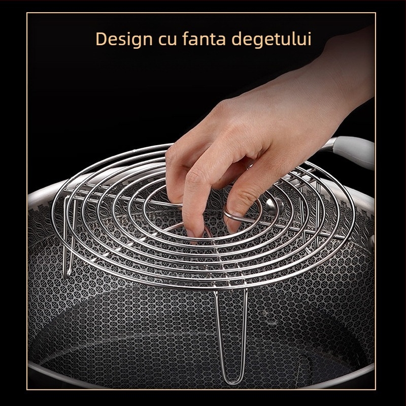 Raft triunghiular pentru abur din oțel inoxidabil 304 – Grilă de abur multifuncțional pentru uz casnic și comercial