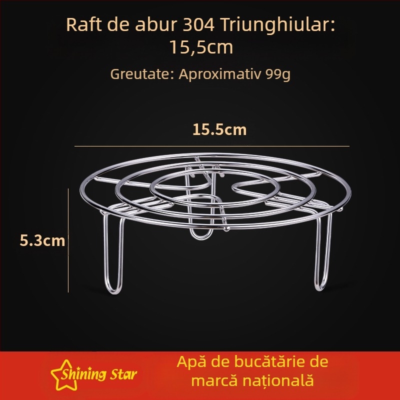 Raft triunghiular pentru abur din oțel inoxidabil 304 – Grilă de abur multifuncțional pentru uz casnic și comercial