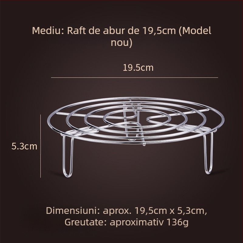 Raft triunghiular pentru abur din oțel inoxidabil 304 – Grilă de abur multifuncțional pentru uz casnic și comercial