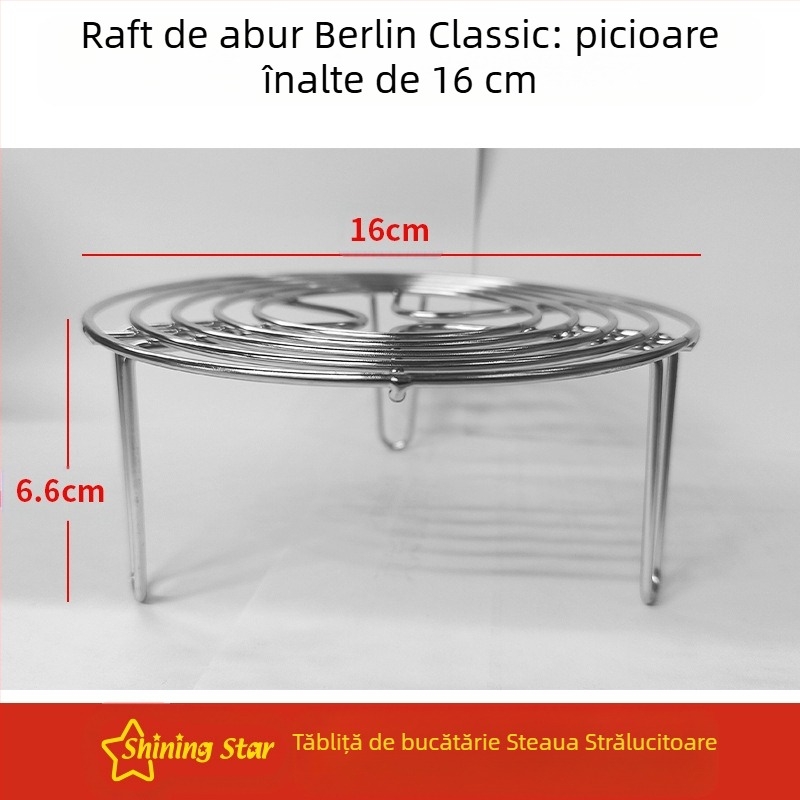 Raft triunghiular pentru abur din oțel inoxidabil 304 – Grilă de abur multifuncțional pentru uz casnic și comercial