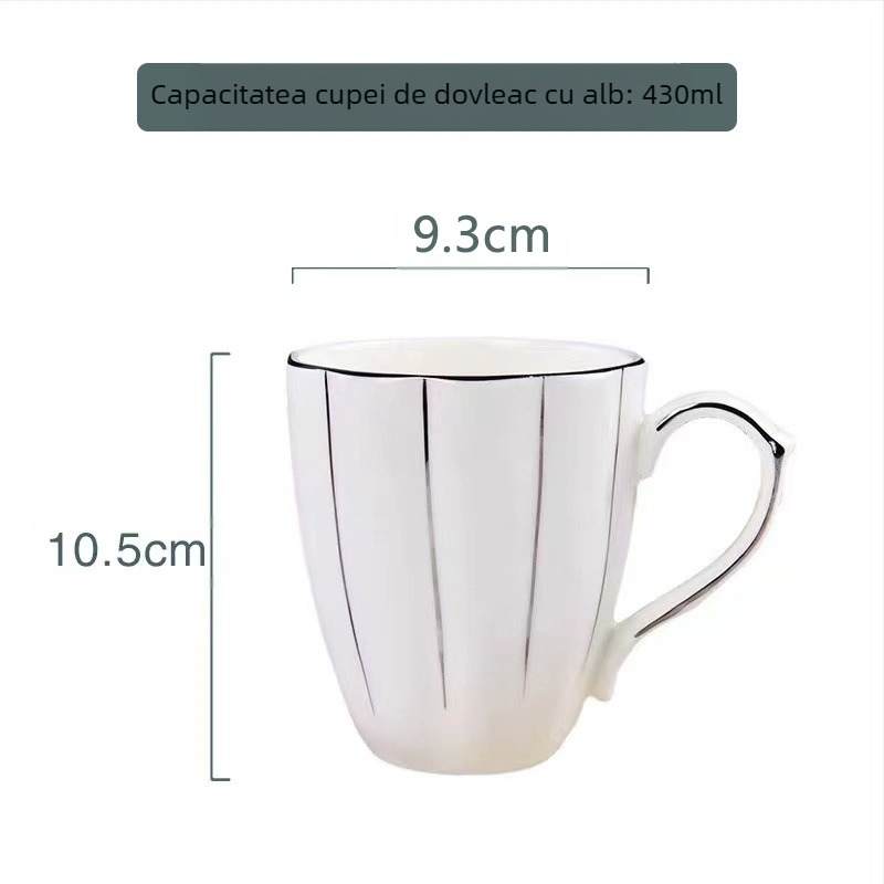 Ceașcă de cafea din porțelan cu os, peste 36% pudră osoasă, formă neregulată, model floral, rezistență la temperaturi înalte, imprimare logo disponibil