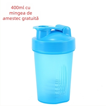 Shaker pentru sport, plastic PP, capacitate 400 ml, corp cu un singur strat, imprimare logo, personalizare disponibilă
