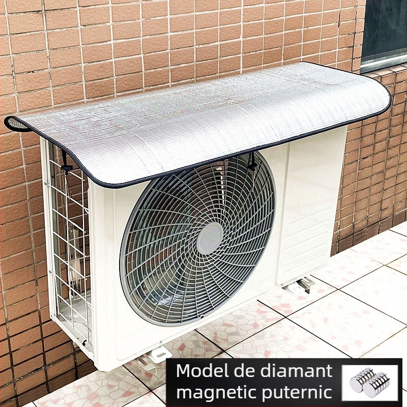 Capac de protecție pentru unitatea exterioară a aerului condiționat, model P66D; magnet puternic; funcționare automată; impermeabil; previne picurarea