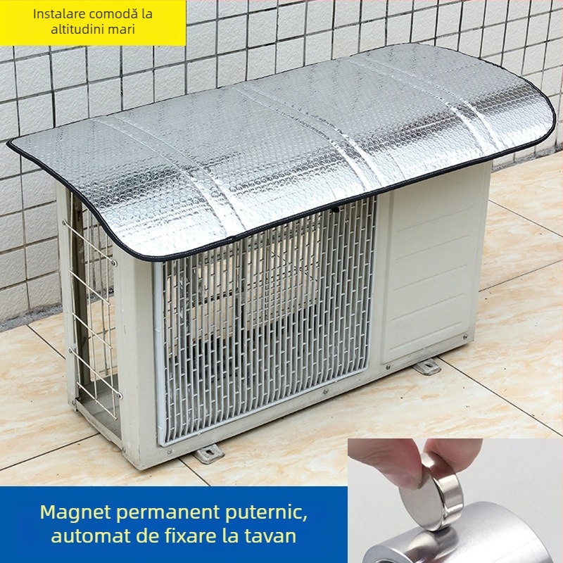 Capac de protecție pentru unitatea exterioară a aerului condiționat, model P66D; magnet puternic; funcționare automată; impermeabil; previne picurarea