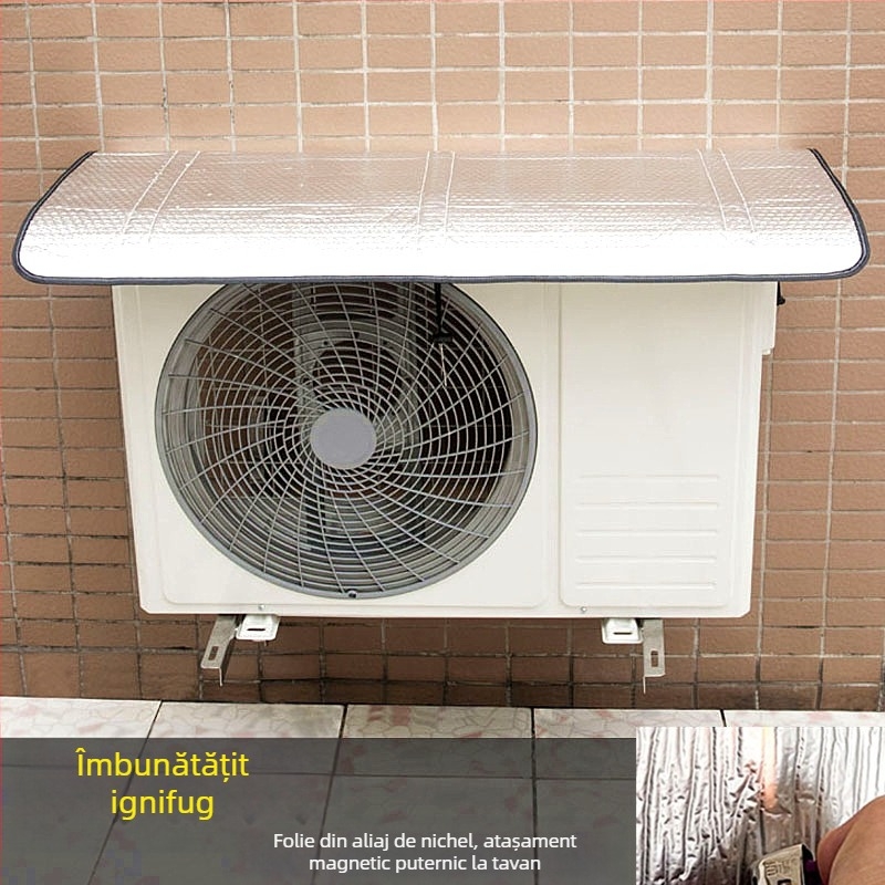 Capac de protecție pentru unitatea exterioară a aerului condiționat, model P66D; magnet puternic; funcționare automată; impermeabil; previne picurarea