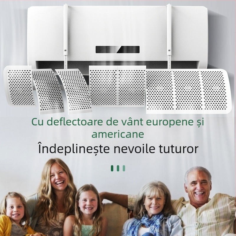 Deflector de aer pentru aer conditionat, montat pe perete, ABS, control universal al direcției curentului de aer, pentru dormitor