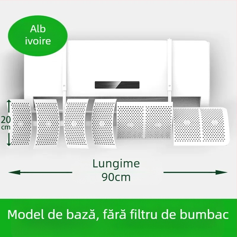 Deflector de aer pentru aer conditionat, montat pe perete, ABS, control universal al direcției curentului de aer, pentru dormitor