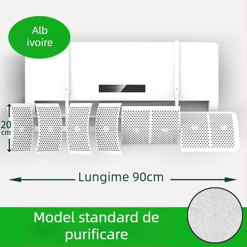Deflector de aer pentru aer conditionat, montat pe perete, ABS, control universal al direcției curentului de aer, pentru dormitor