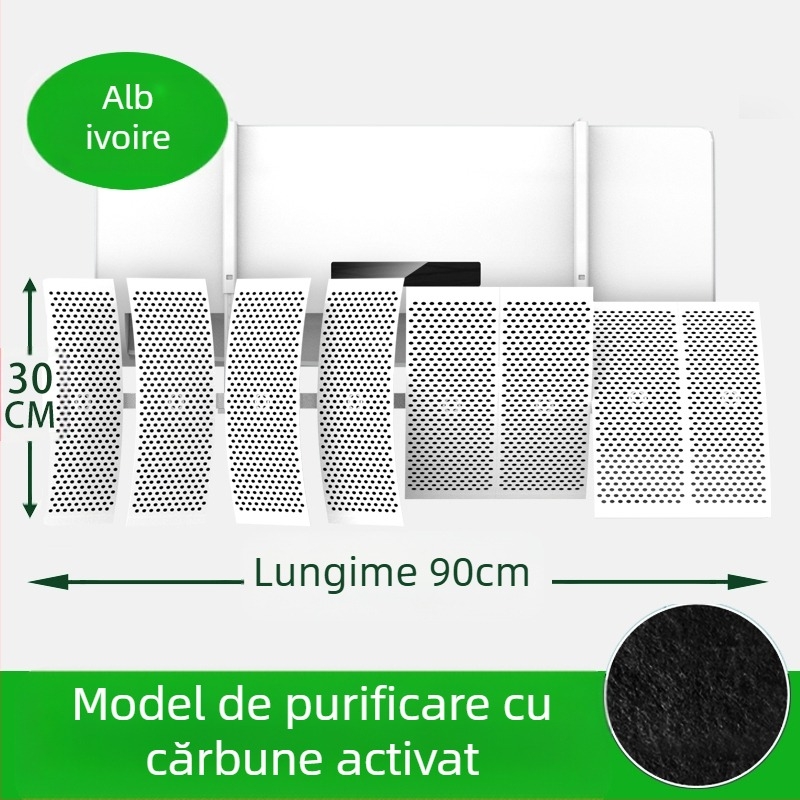 Deflector de aer pentru aer conditionat, montat pe perete, ABS, control universal al direcției curentului de aer, pentru dormitor