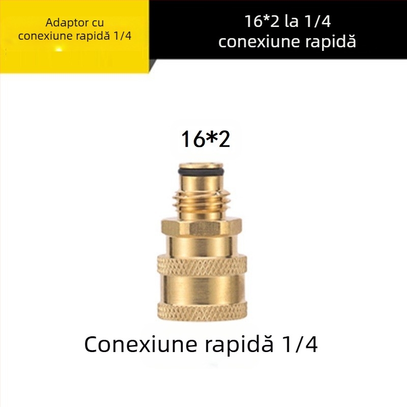 Pistol de apă cu presiune înaltă pentru curățarea aparatelor de aer condiționat — cot de oțel inoxidabil, cuplaj rapid din cupru, duză cu formă de ventilator