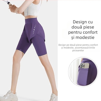 Pantaloni de yoga pentru femei, vară – ușori, elastici, talie medie, croială slim, uscare rapidă și respirabili, pentru alergare, fitness și ciclism
