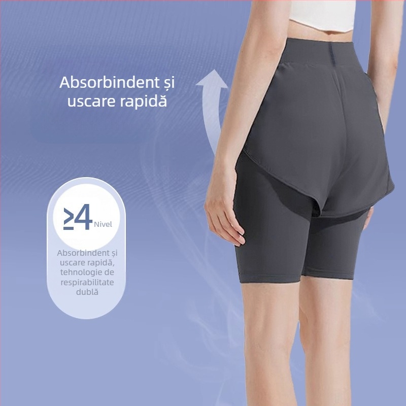 Pantaloni de yoga pentru femei, vară – ușori, elastici, talie medie, croială slim, uscare rapidă și respirabili, pentru alergare, fitness și ciclism