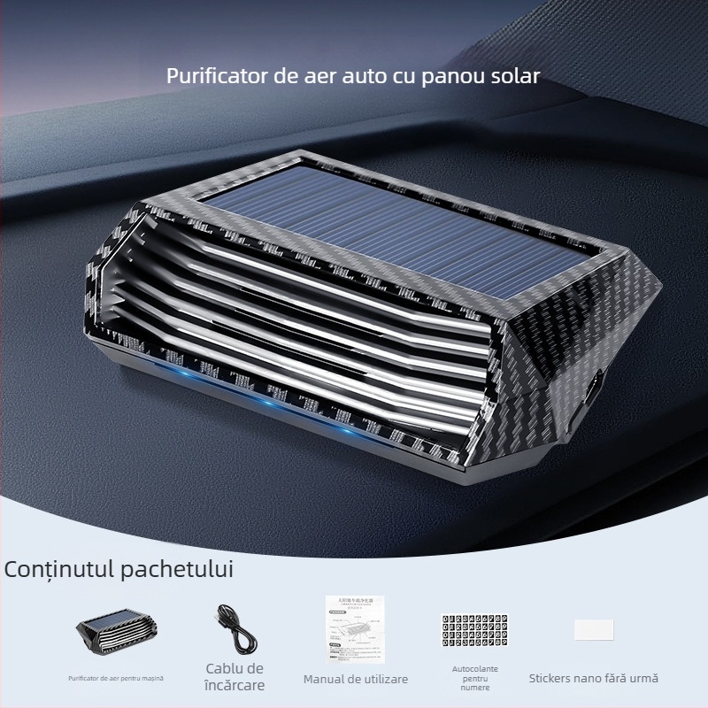 Purificator de aer pentru mașină cu ozon, model 8813, alimentare USB (5V), 2W, oxigen activ 40 mg, ioni negativ 100000