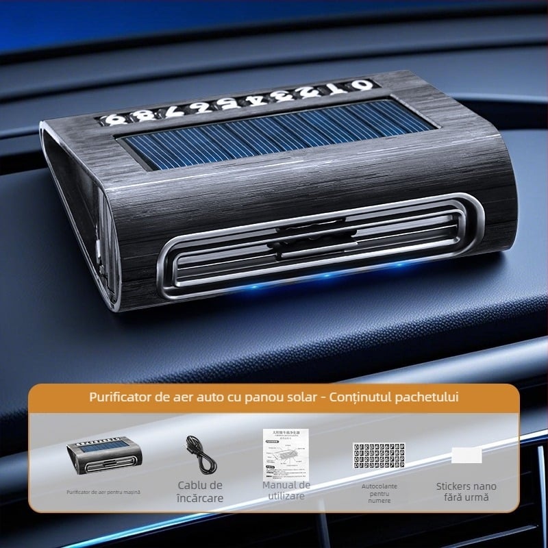 Purificator de aer pentru mașină cu ozon, model 8813, alimentare USB (5V), 2W, oxigen activ 40 mg, ioni negativ 100000