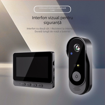 X8 sonerie video impermeabilă cu ecran integrat, fără împerechere, intercom video pentru securitate acasă, vizualizare pe timp de noapte, USB 5V