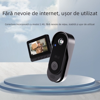 X8 sonerie video impermeabilă cu ecran integrat, fără împerechere, intercom video pentru securitate acasă, vizualizare pe timp de noapte, USB 5V