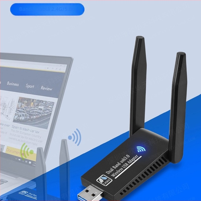 Adaptor USB Wi-Fi 1300 Mbps, dual-band 2.4 GHz/5.8 GHz, 802.11b/g/n, fără driver