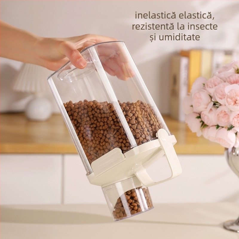 Container de depozitare alimentară pentru cereale, fasole și orez | sigilat, rezistent la umezeală și la dăunători | PET plastic