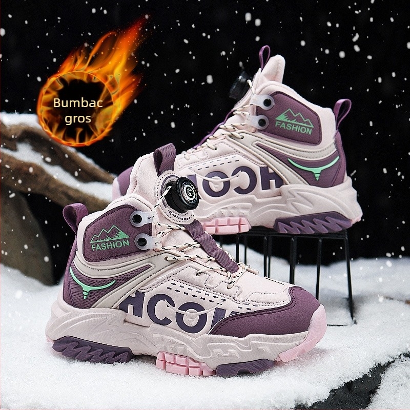 Ghete de gleznă pentru copii, din piele sintetică, stil sport, talpă antiderapantă, pentru vârste 4–16 ani