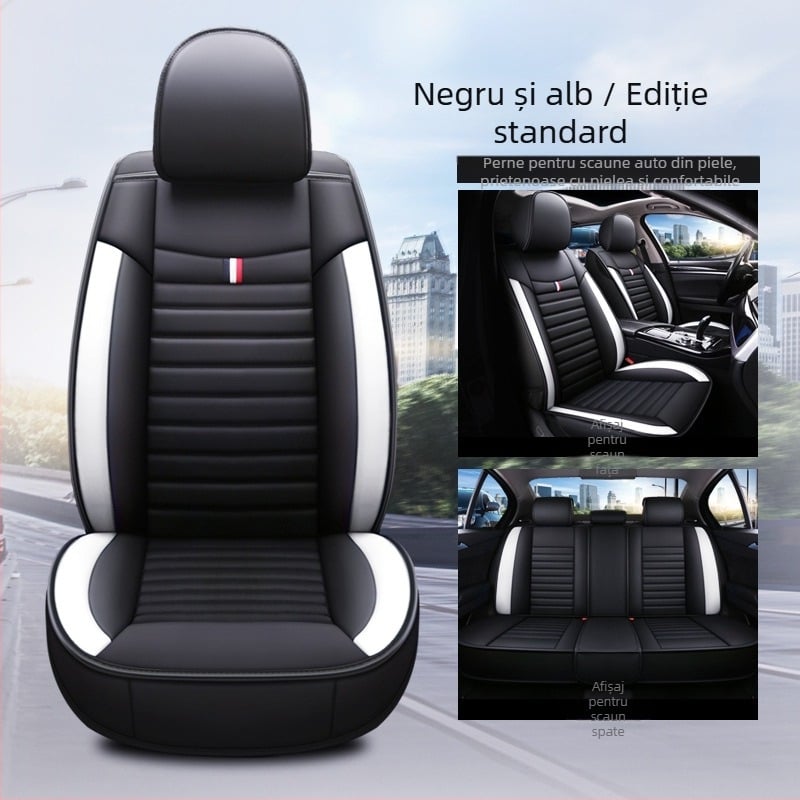 Husă pentru scaune auto pentru cinci locuri, acoperire completă, pentru toate anotimpurile, durabilă și rezistentă la uzură; material: țesătură de bumbac; greutate 6 kg; procesare personalizabilă; etichetă privată licențiată