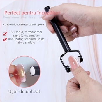 Magnet cat-eye în formă de Y pentru gel de lac de unghii | cu două capete, puternic, multifuncțional, magnet din oțel inoxidabil, 42 g