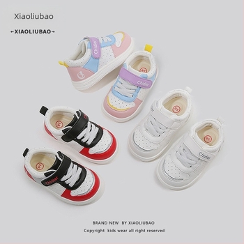 Încălțăminte pentru bebeluși 1–3 ani, piele PU impermeabilă, talpă moale antiderapantă, pantofi sport unisex cu închidere Velcro