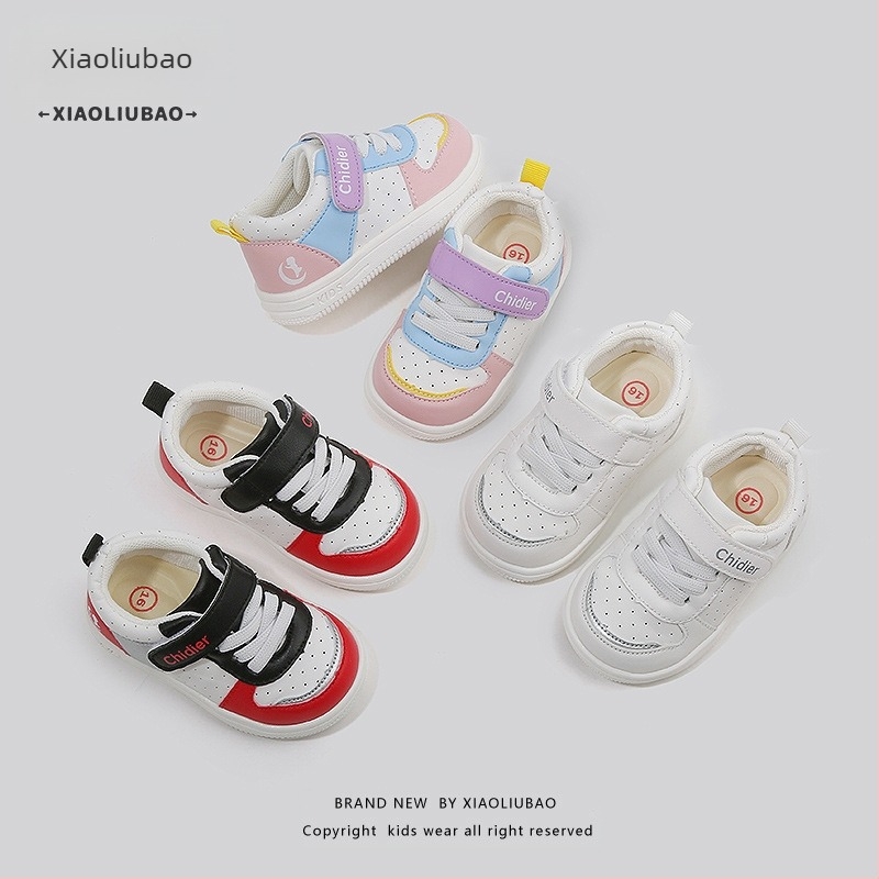 Încălțăminte pentru bebeluși 1–3 ani, piele PU impermeabilă, talpă moale antiderapantă, pantofi sport unisex cu închidere Velcro
