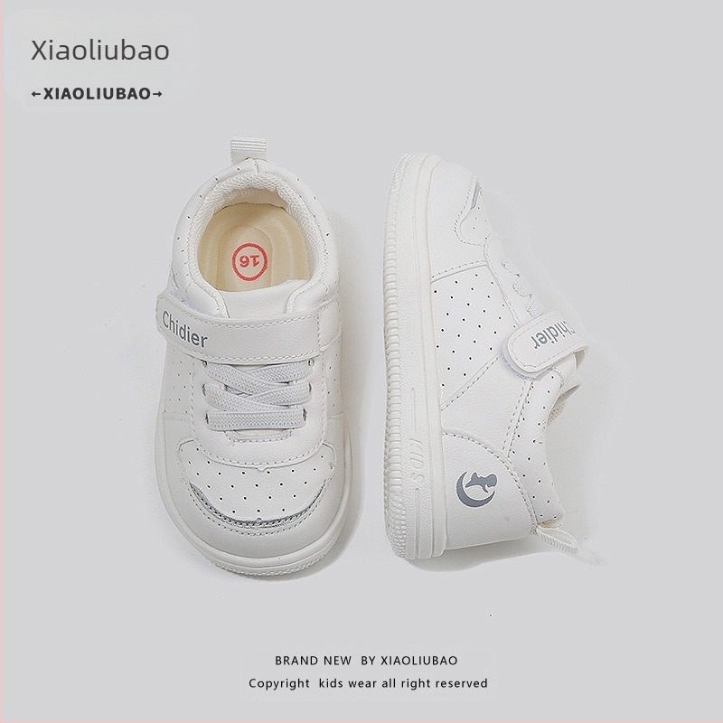 Încălțăminte pentru bebeluși 1–3 ani, piele PU impermeabilă, talpă moale antiderapantă, pantofi sport unisex cu închidere Velcro
