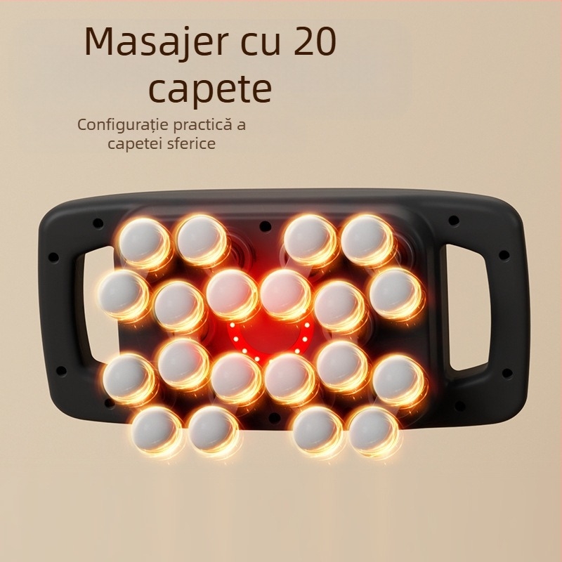 Masaj muscular cu mai multe capete, reîncărcabil, pentru talie și spate, vibrație de înaltă frecvență, 6+ capete, baterie încorporată 2000–4000 mAh, autonomie 1–3 ore, zgomot redus