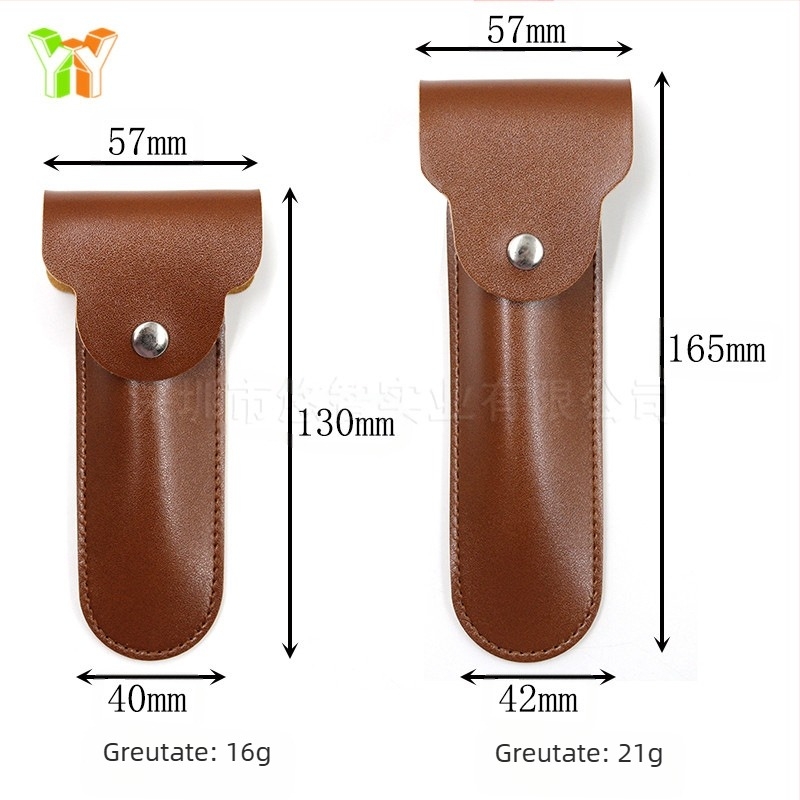 Aparat de ras manual cu husă din piele PU, depozitare vintage pentru ras, 1 lamă, pachet de 600