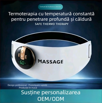 Centură EMS de încălzire cu masaj prin terapie cu lumină, alimentată pe baterie, model N10, 4 niveluri de temperatură până la 50°C