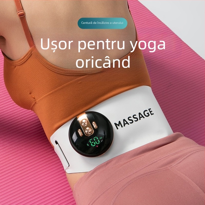 Centură EMS de încălzire cu masaj prin terapie cu lumină, alimentată pe baterie, model N10, 4 niveluri de temperatură până la 50°C