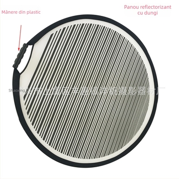 Placă reflectorizantă cu dungi pentru fotografie – difuzie a luminii, pliabilă, portabilă, model în carouri