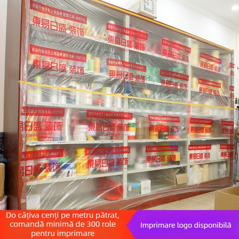 Film de mascare PE cu suport de hârtie, pentru vopsire auto și decor interior, adeziv pe bază de apă, vâscozitate înaltă, tambur din hârtie