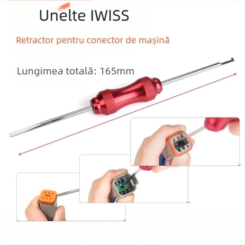 IWISS IWD-12/16/20 Clește sertizor manual pentru conectori Dechi, sertizare 4-puncte, oțel unelte, economie de efort, 0,32 kg