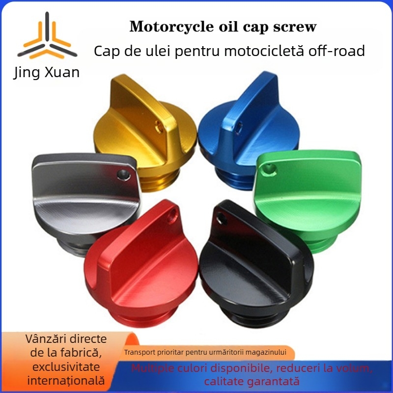 Șurub capac ulei CNC din aluminiu pentru motocicletă off-road, capac universal pentru șasiu