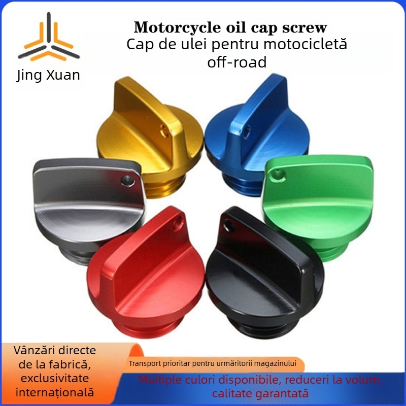 Șurub capac ulei CNC din aluminiu pentru motocicletă off-road, capac universal pentru șasiu