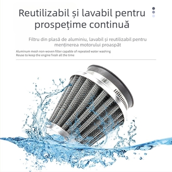 Filtru de aer pentru motocicletă L1 Mushroom Head – JBL, plasă din aluminiu, țesătură nețesută, cap de cauciuc